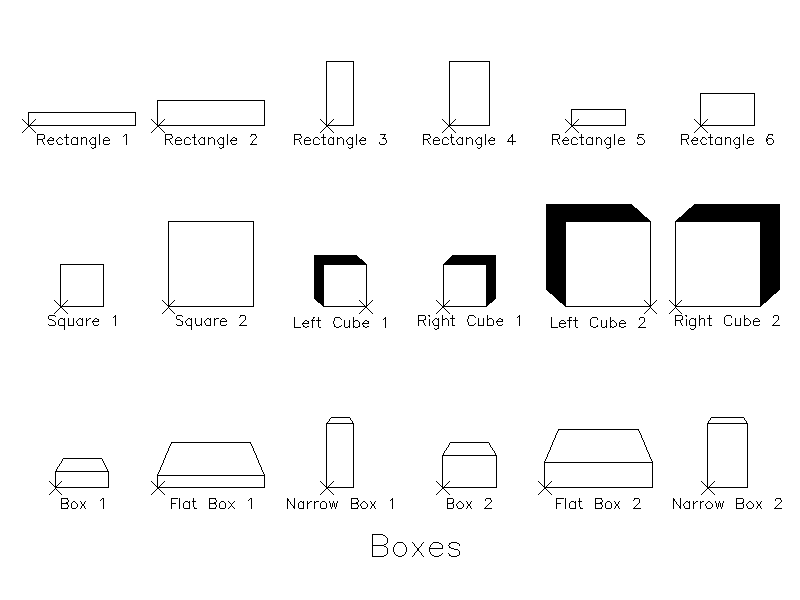 Boxes – free CAD block preview
