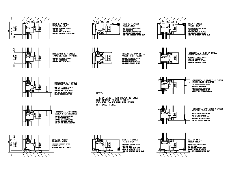 Curtain Wall Details - Set 2 – free CAD block preview