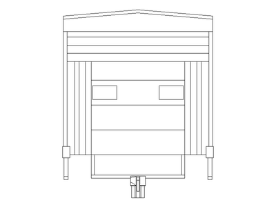 Dock Door Elevation CAD block preview