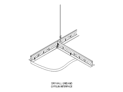 Drywall Grid and Gypsum Interface CAD block preview