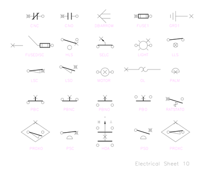 Electrical CAD Symbols - sheet 10.dwg preview