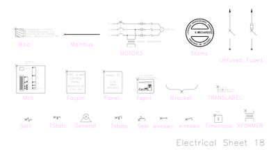 Electrical CAD Symbols - sheet 18.dwg preview
