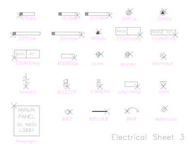 Electrical CAD Symbols - sheet 3.dwg preview