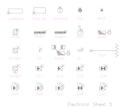 Electrical CAD Symbols - sheet 5.dwg preview