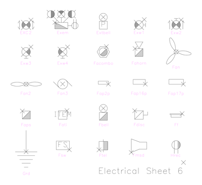 Electrical CAD Symbols - sheet 6.dwg preview