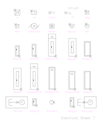 Electrical CAD Symbols - sheet 7.dwg preview