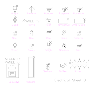 Electrical CAD Symbols - sheet 8.dwg preview