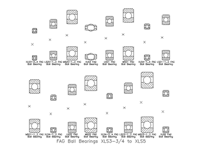 FAG Ball-B XLS3-3_4 to XLS5.dwg preview