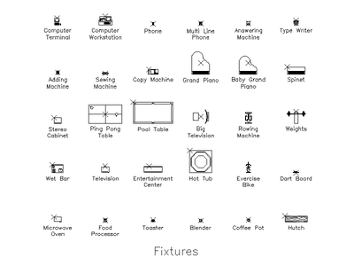 Household and Leisure Fixtures CAD block preview