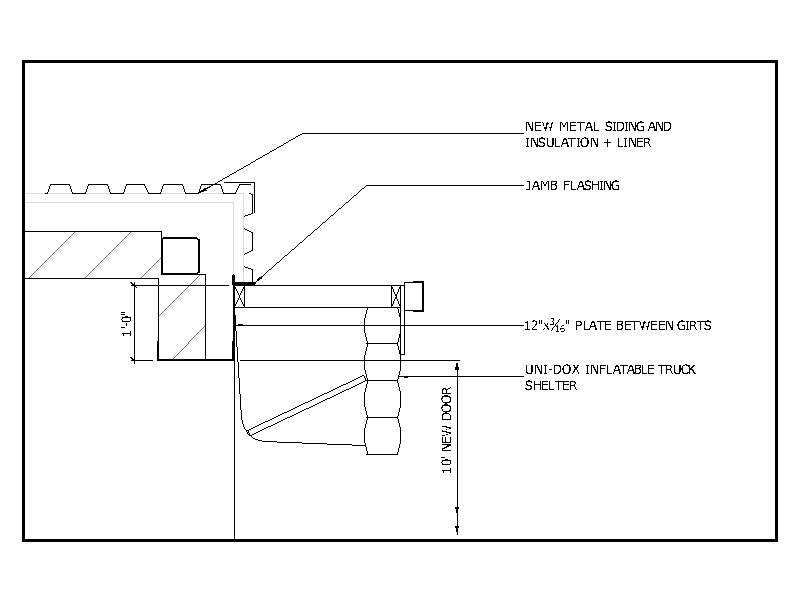 Loading Dock Door Detail – free CAD block preview