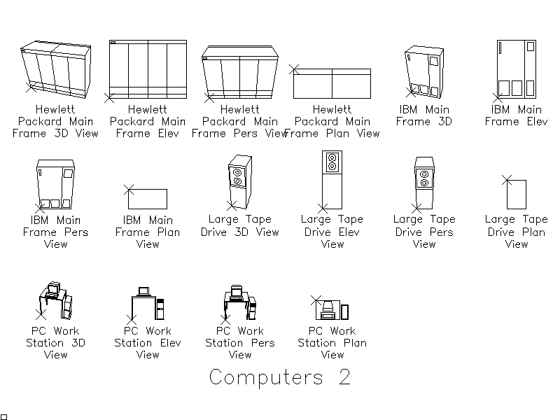 Mainframes and Workstations – free CAD block preview
