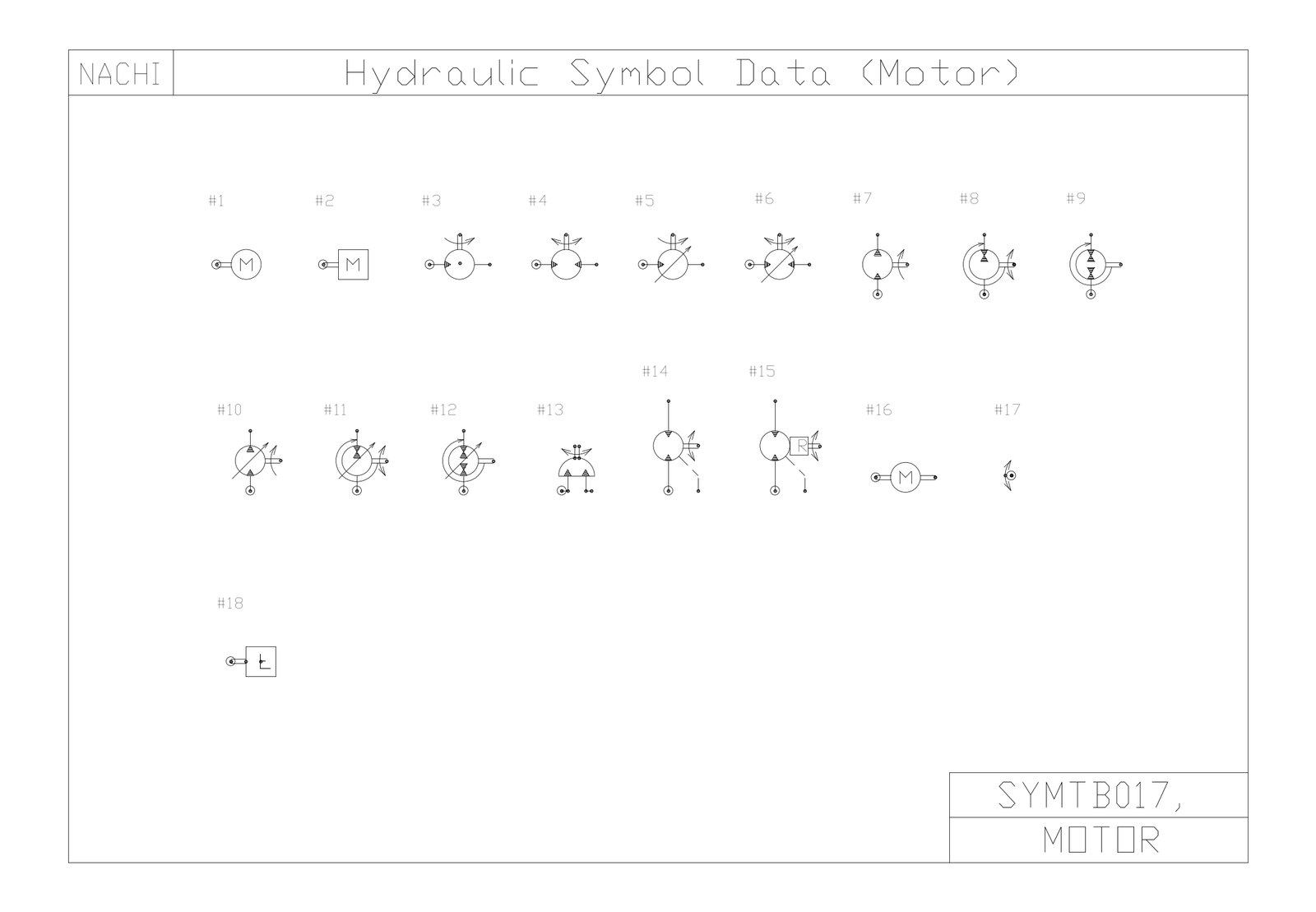 NACHI Hydraulic Symbols — Motors – free CAD block preview