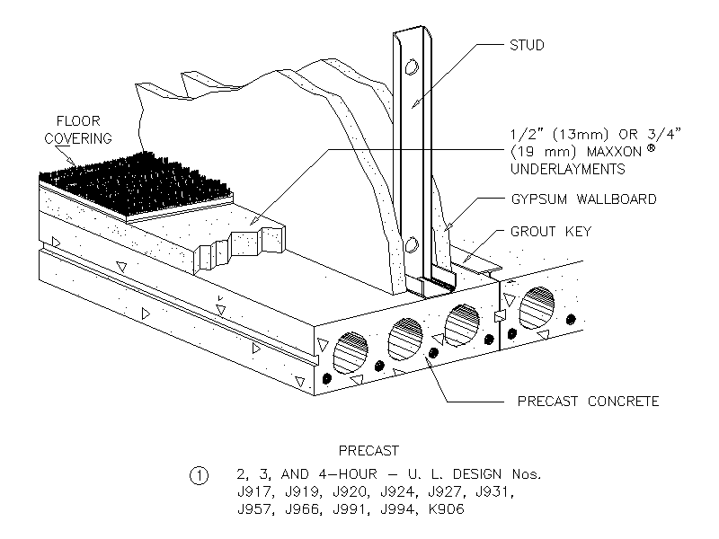 Precast Concrete Slab Detail – free CAD block preview