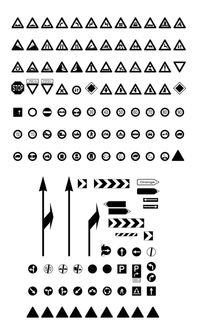 Road Sign Symbol Library CAD block preview