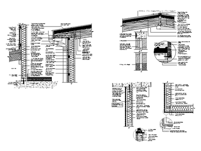 Roof and Wall Section Details CAD block preview