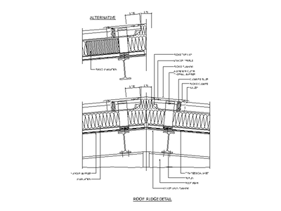 Roof Ridge Detail CAD block preview