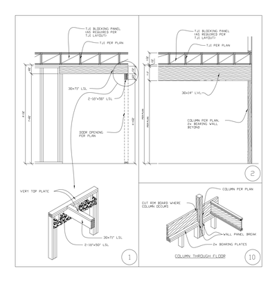 TJI Floor Framing and Header Details CAD block preview