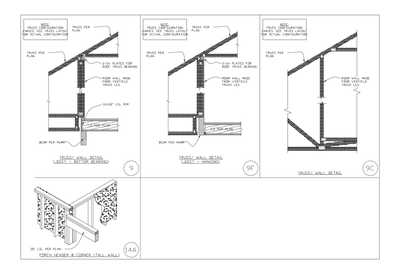 Truss to Wall Bearing Details CAD block preview