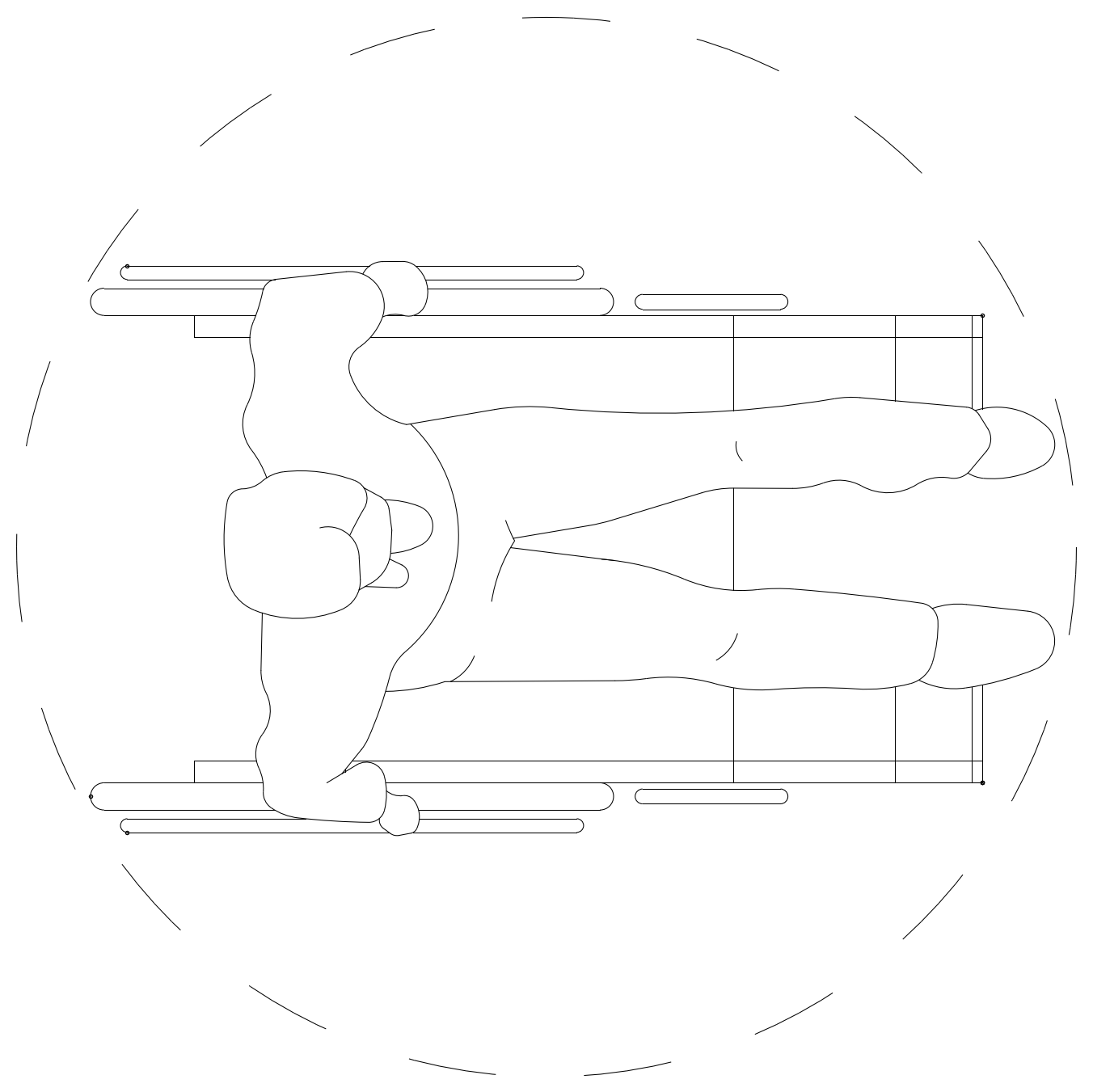 ADA Wheelchair Turning Circle – free CAD block preview