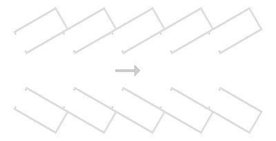 Angled Car Parking Spaces CAD block preview