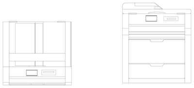 Bench Top Printer CAD block preview