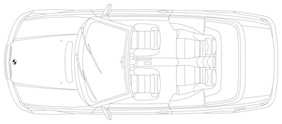 BMW Convertible - Plan View CAD block preview