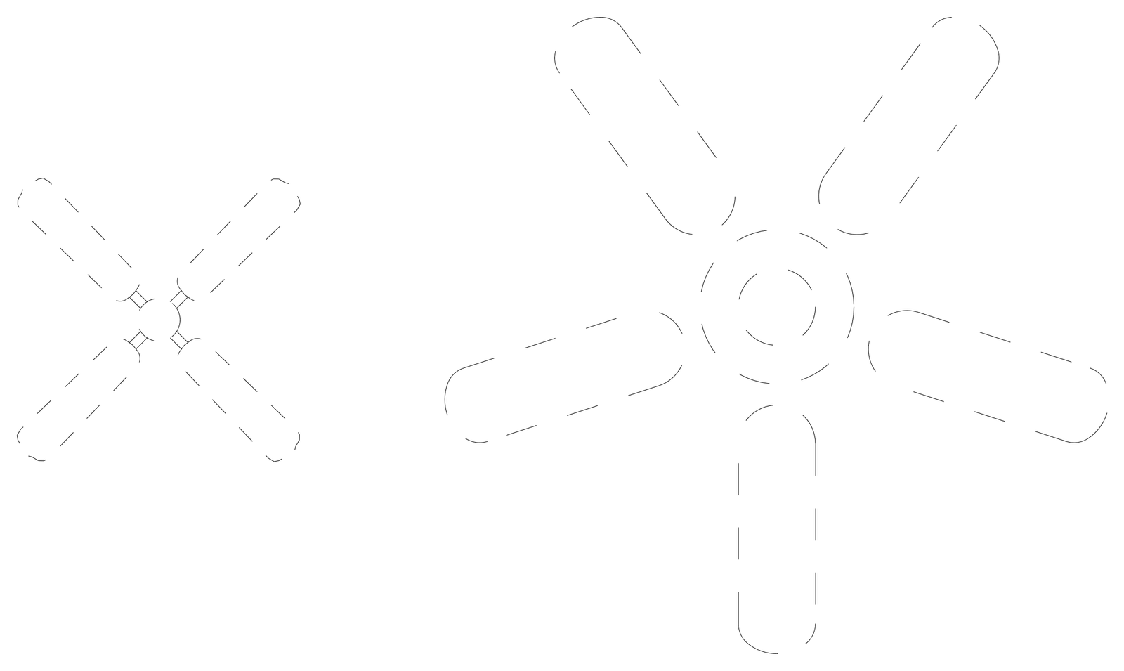 Ceiling Fans in Plan View – free CAD block preview