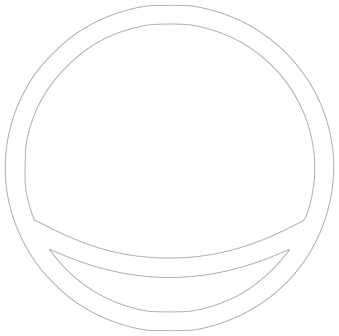 Circular Tub Chair - Plan View – free CAD block preview