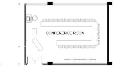 Conference Room - Floor Plan CAD block preview