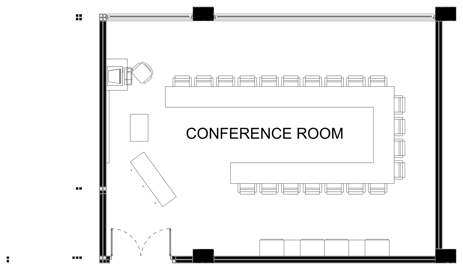 Conference Room - Floor Plan – free CAD block preview