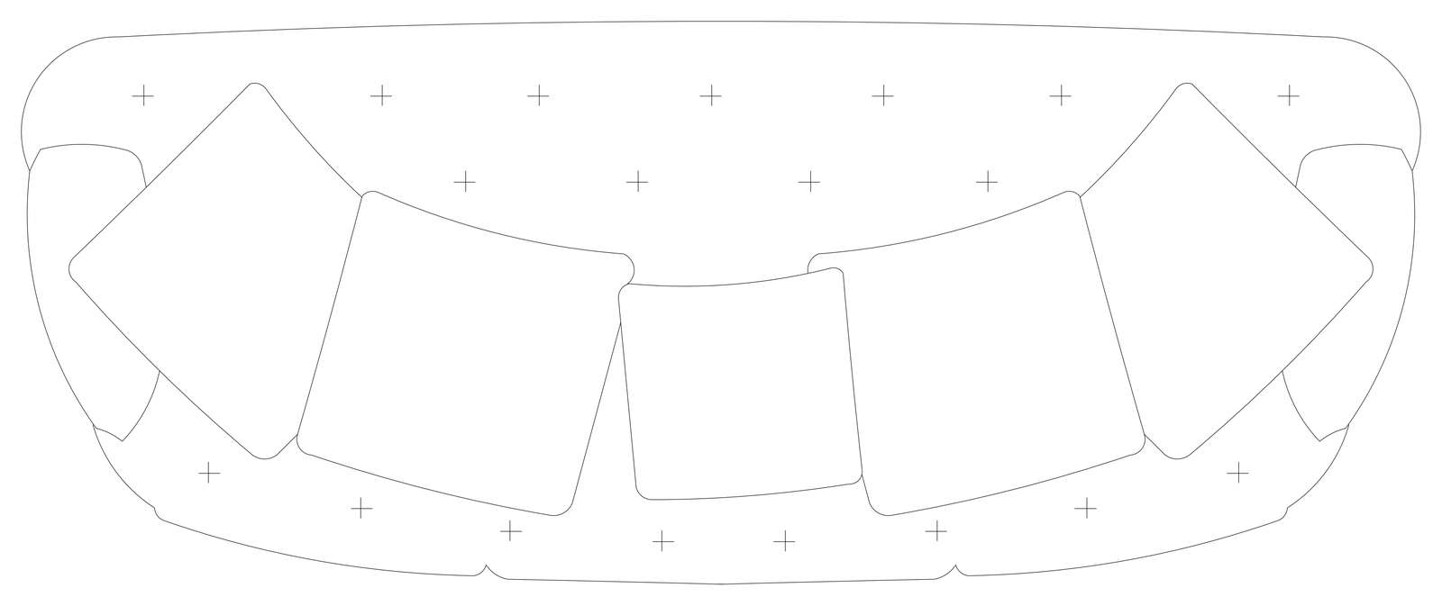 Day Bed - Plan View – free CAD block preview