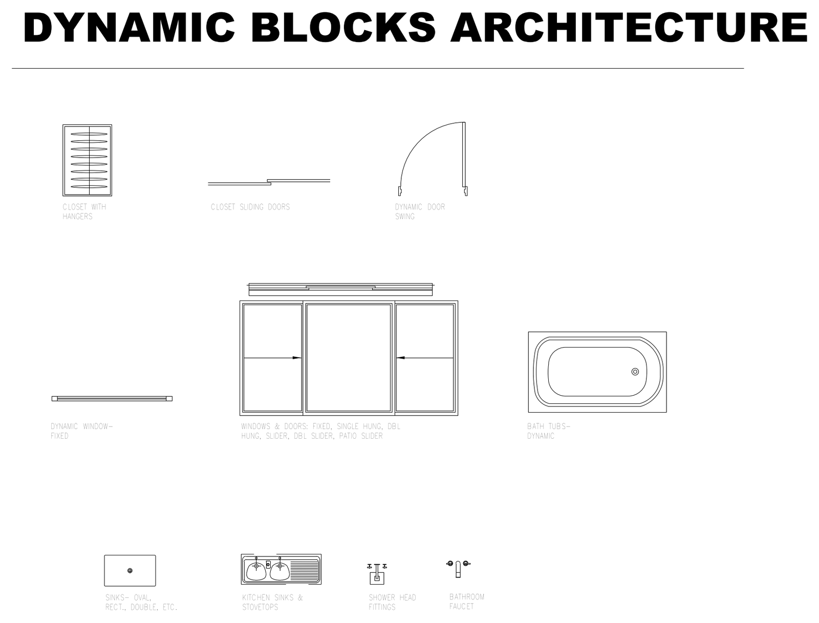 Dynamic Architectural Blocks – free CAD block preview