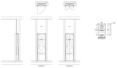 Electrical Panel Recessed in Plasterboard Wall - Detail CAD block preview