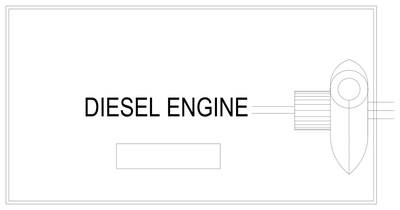 Fire Pump Room Diesel Engine CAD block preview