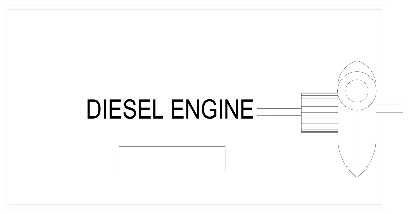Fire Pump Room Diesel Engine – free CAD block preview