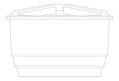 Fortlev Water Tank Elevation CAD block preview
