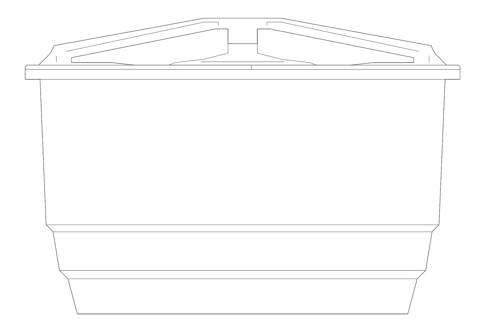 Fortlev Water Tank Elevation – free CAD block preview