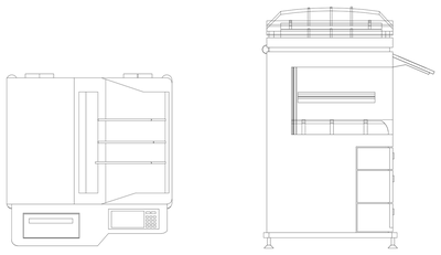 Free Standing Printer CAD block preview