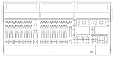 grandMA3 Full-Size Lighting Console - Plan CAD block preview