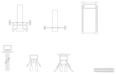 Gym Equipment in Plan View CAD block preview