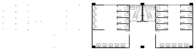 Hotel Restrooms - Floor Plan CAD block preview