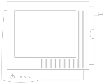 HP 2200n Printer - Plan CAD block preview