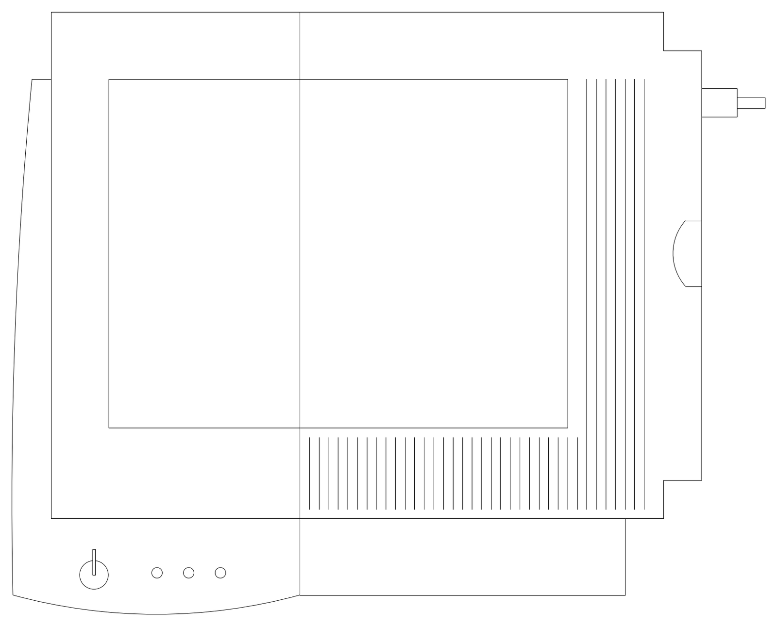 HP 2200n Printer - Plan – free CAD block preview