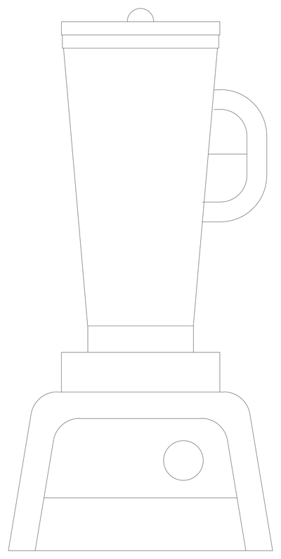 Kitchen Blender CAD block preview