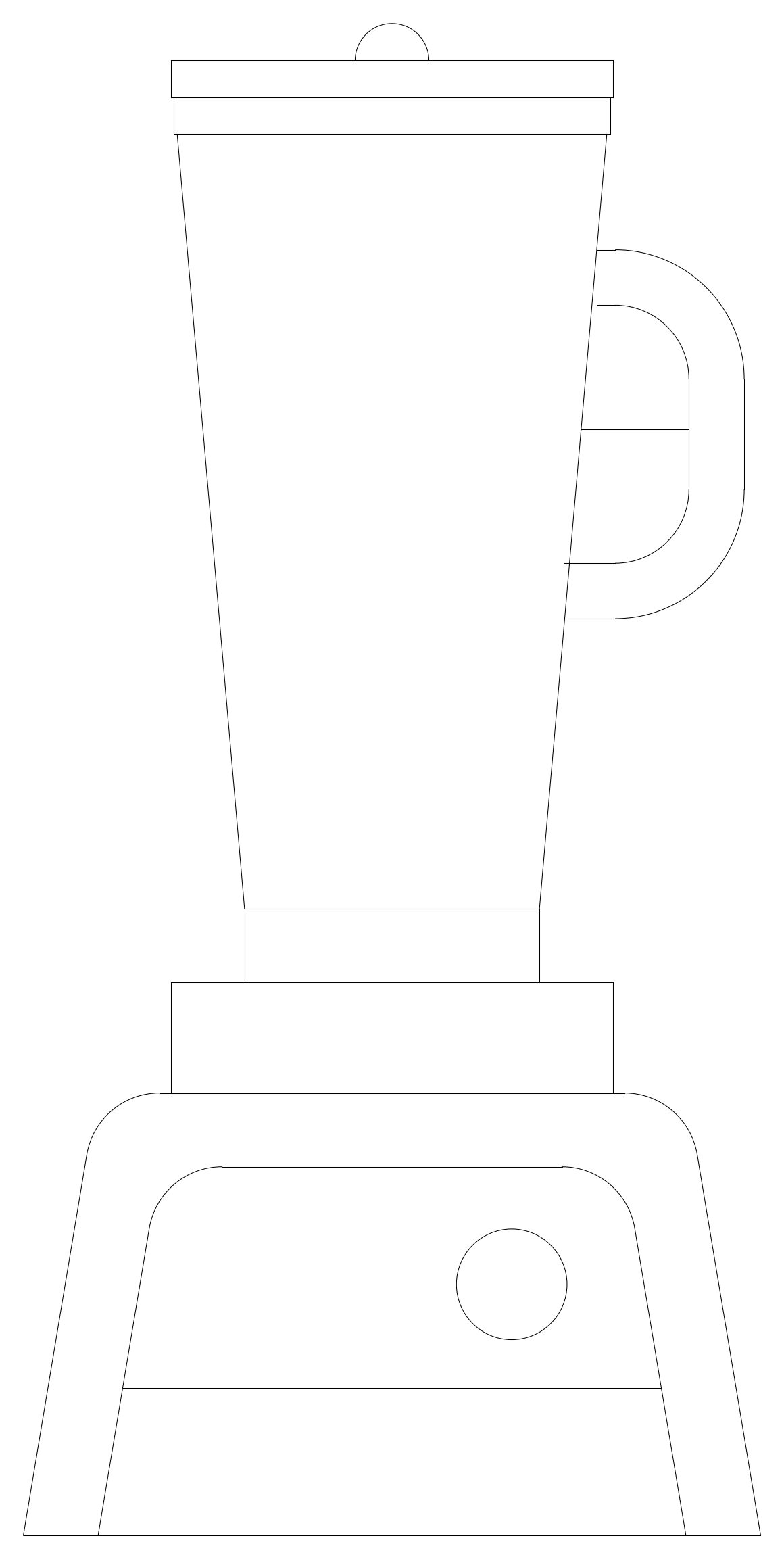 Kitchen Blender – free CAD block preview