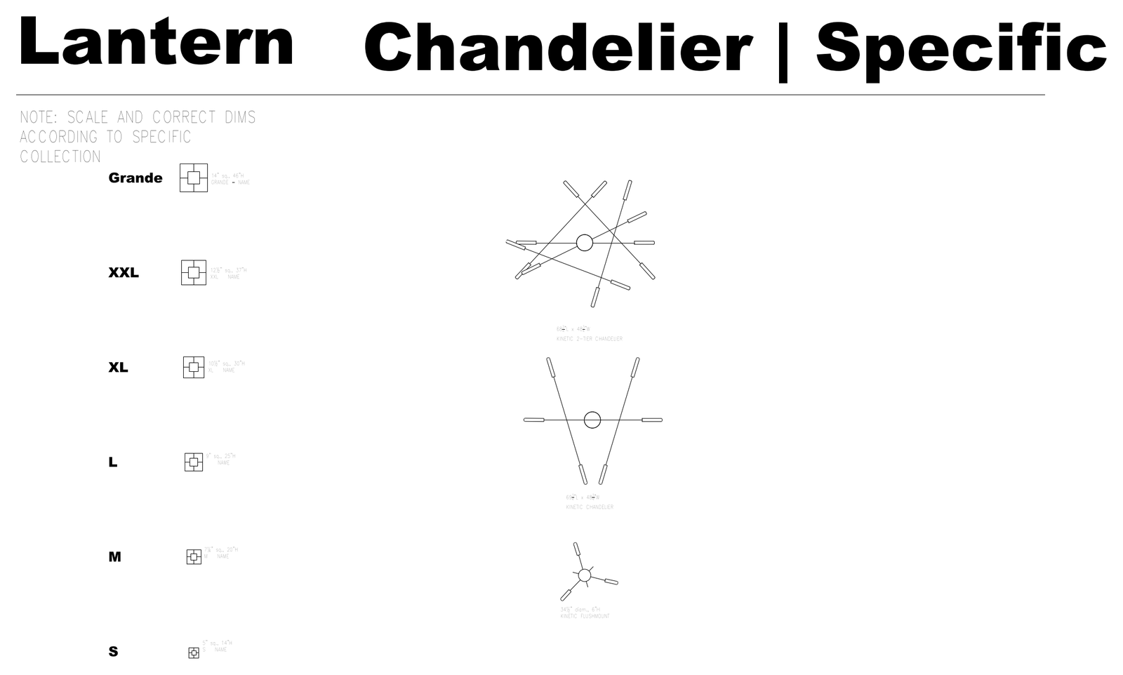 Lantern Chandelier Plan Symbols – free CAD block preview