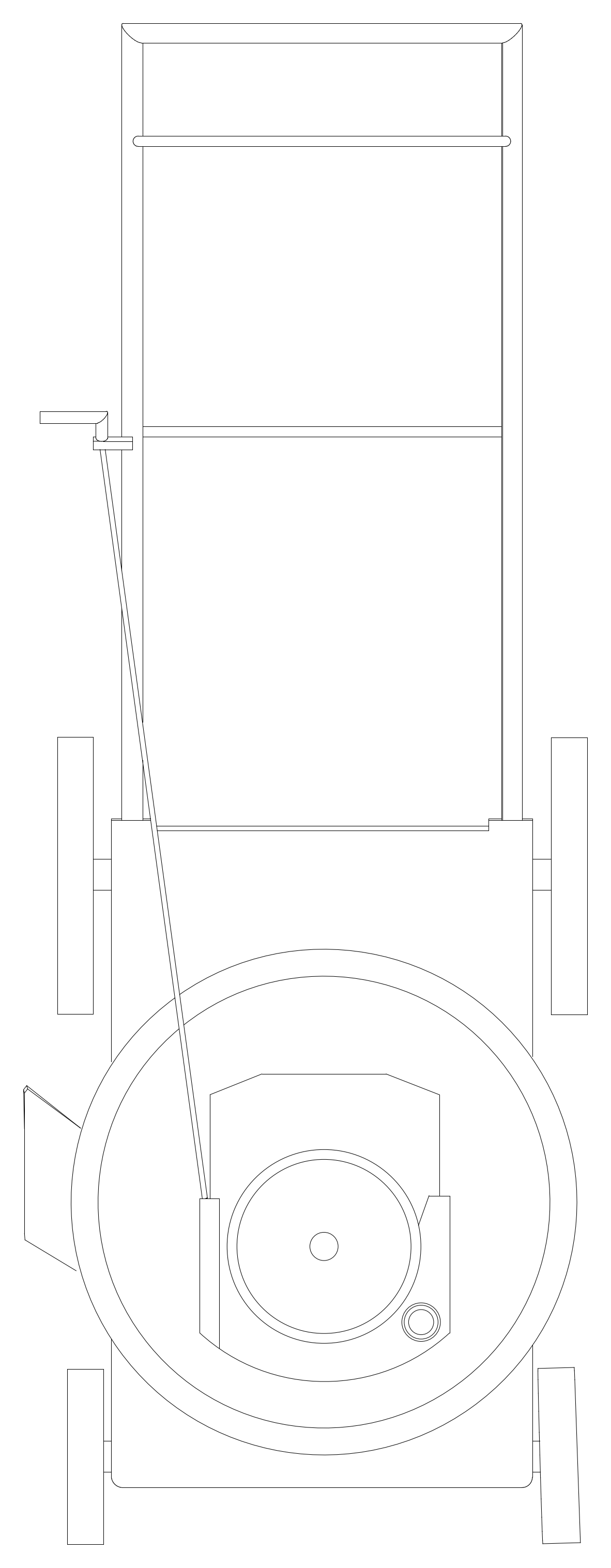 Lawn Mower Plan View – free CAD block preview