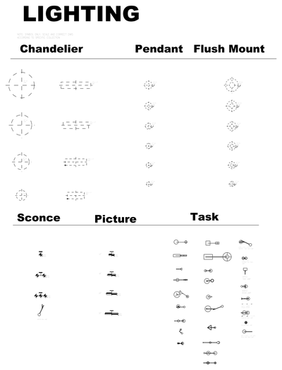 Lighting Plans and Symbols CAD block preview