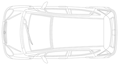 Mercedes-Benz Hatchback - Plan View CAD block preview