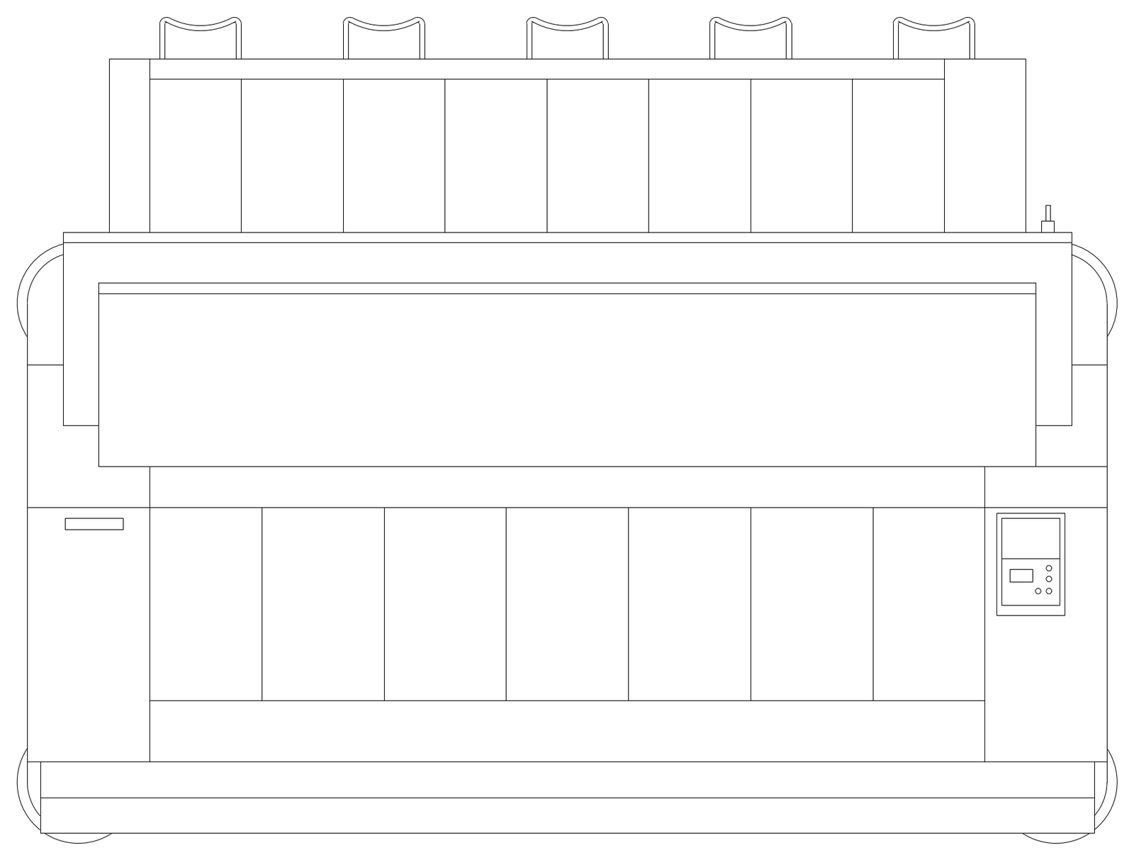 Oce TDS 400 Plotter - Plan – free CAD block preview